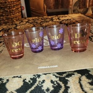 Wander Pink Glass Trinket Dish with Gold Accent